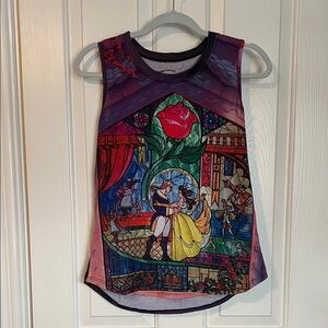 Disney Beauty & the Beast Stained Glass Tank Top - Multicolor